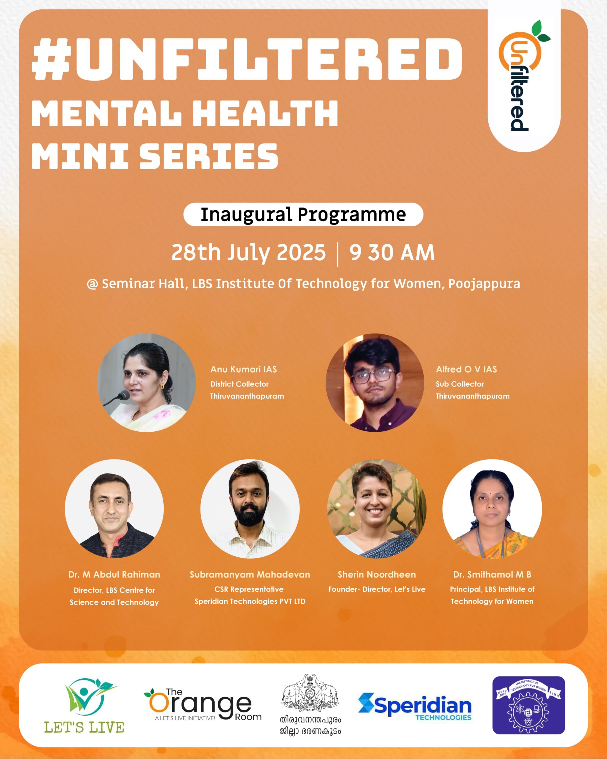 Unfiltered Official Inauguration flyer